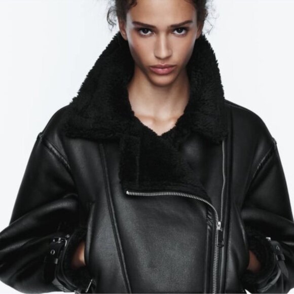 ZARA DOUBLE-SIDED BELTED JACKET - Picture 9 of 16